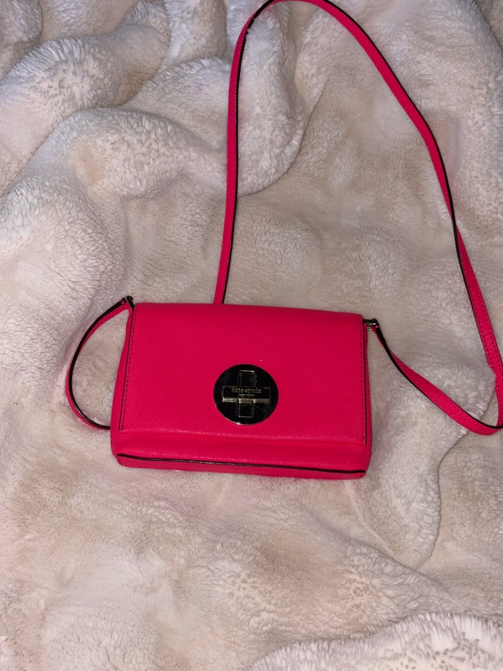 Kate Spade Hot Pink Peony Newbury lane cross body bag